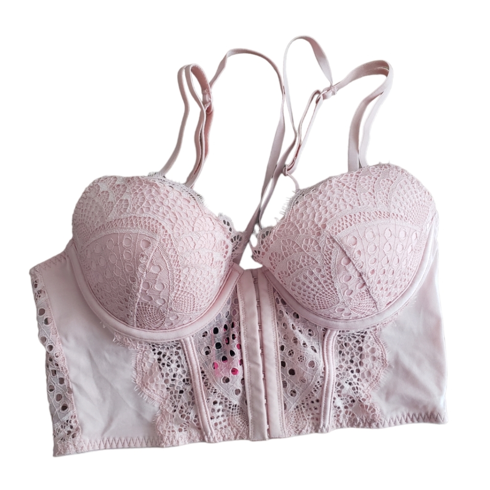 Lasenza Corset Bra Size Small Pale Pink